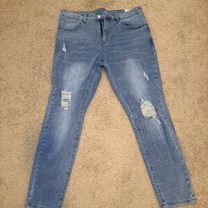 SHEIN Distressed Skinny Jeans – Size L